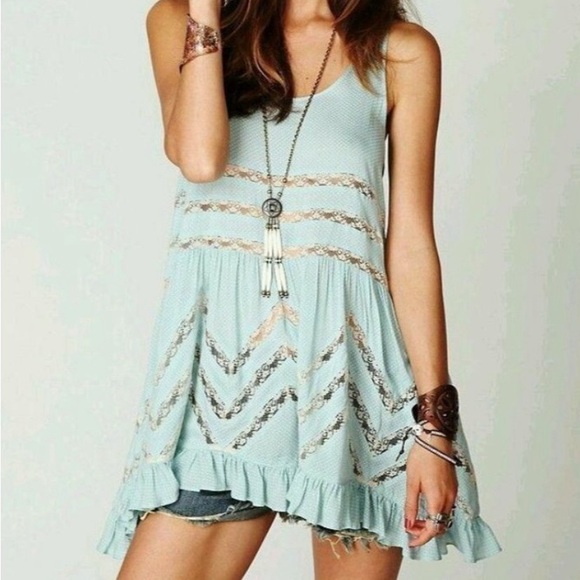 Free People Intimately | Voile & Lace Trapeze Dress - Picture 1 of 7